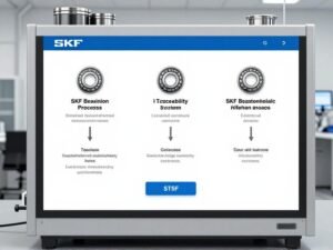 SKF bearing verification process showing traceability system interface
