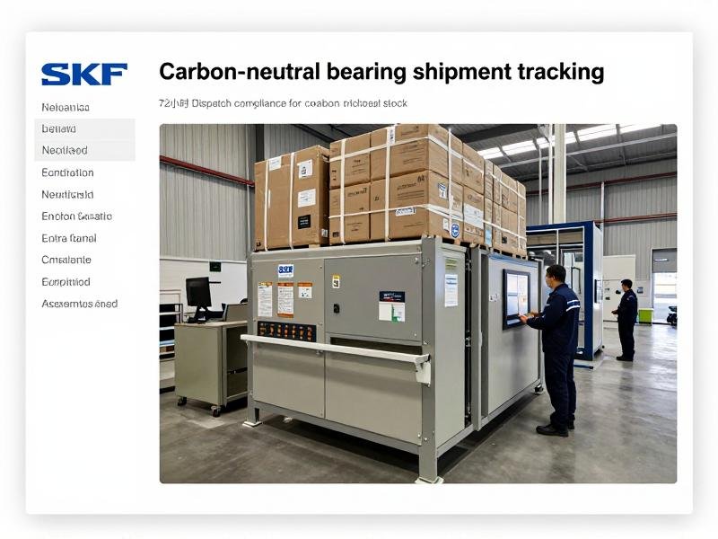 Carbon-neutral bearing shipment tracking interface