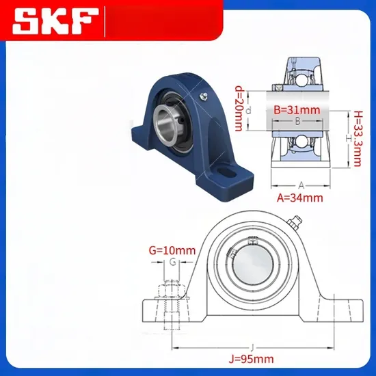 Pillow Block Bearing UCPX05 F Single Spherical Raceway High Speed Corrosion Resistant