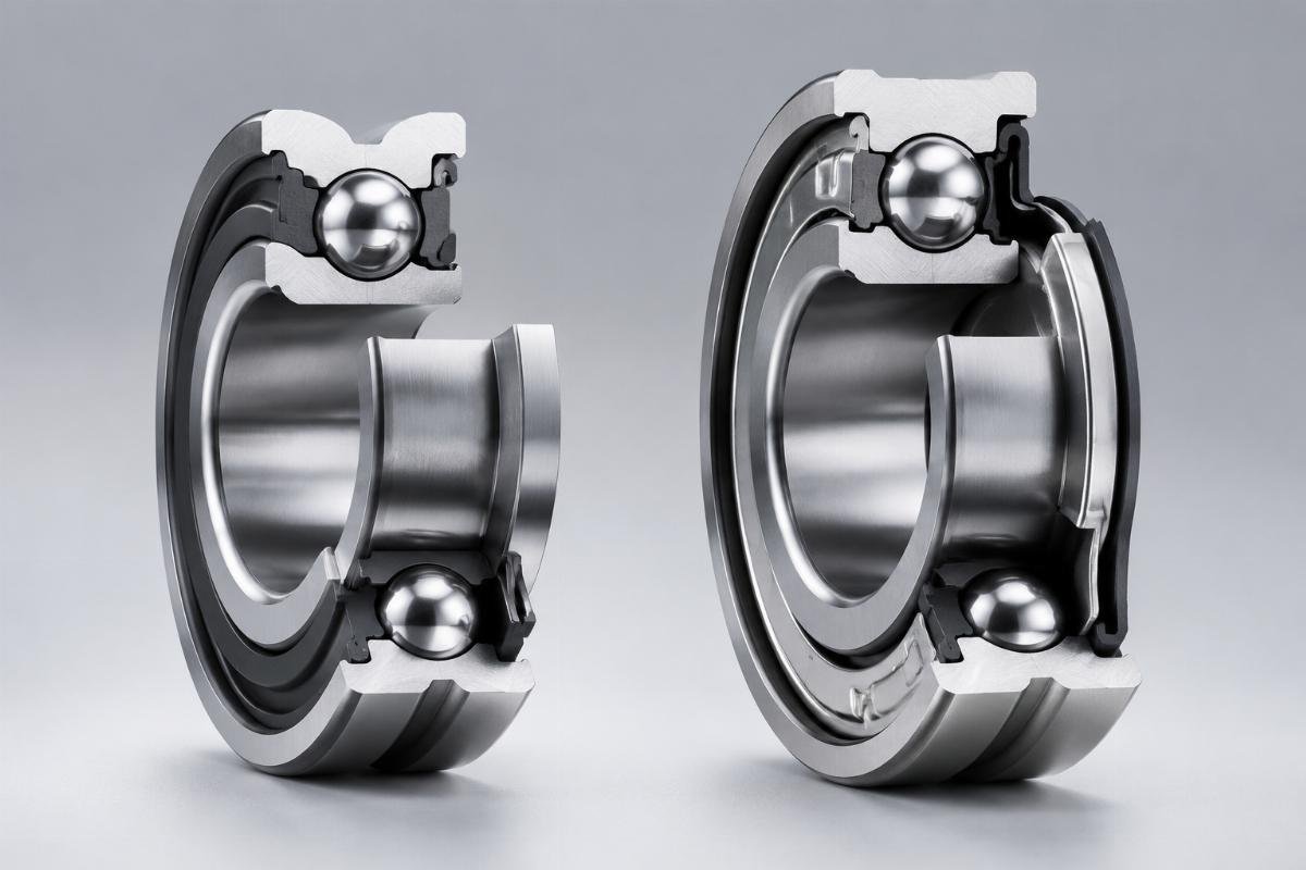 Cross-section comparison of standard vs agricultural bearing seals