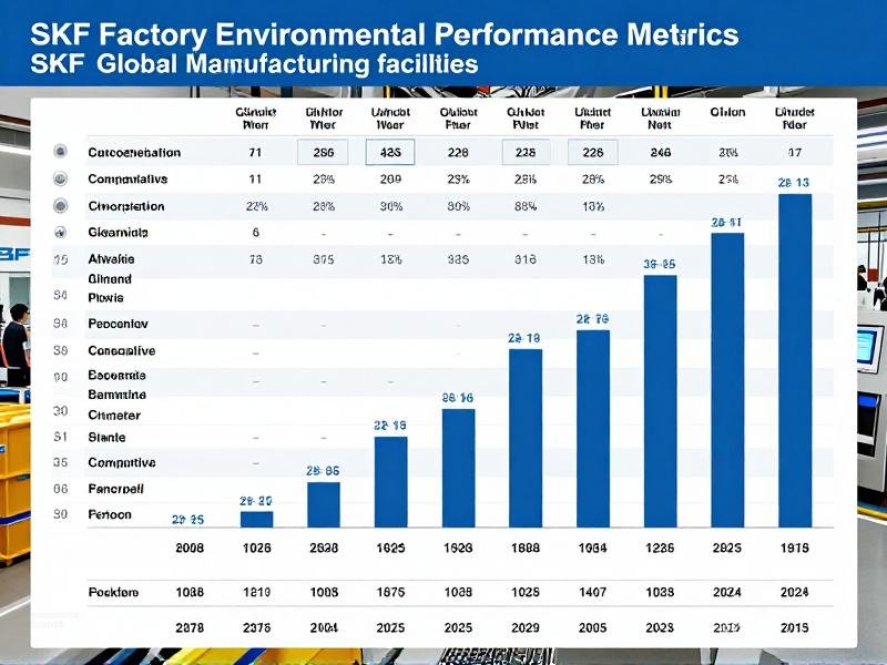 Comparative environmental metrics between SKF global manufacturing facilities SKF factory environmental performance metrics