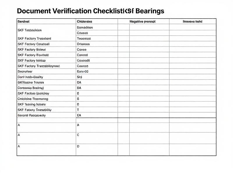 Decoding SKF factory traceability numbers Document verification checklist for SKF bearings