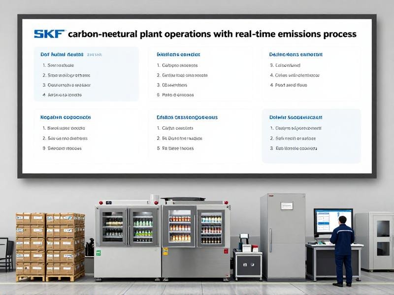 SKF carbon neutral verification process SKF carbon-neutral plant operations with real-time emissions dashboard
