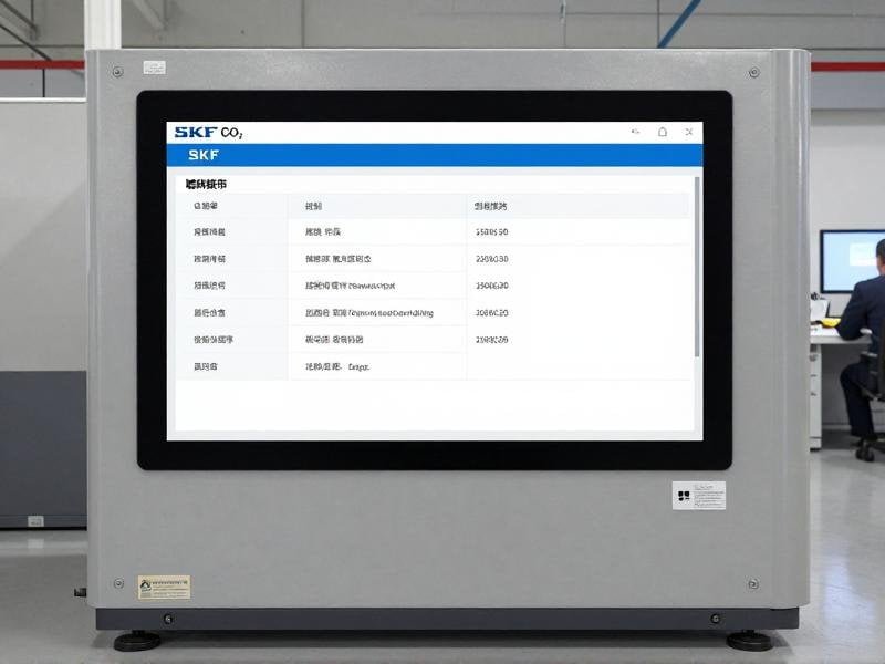 SKF CO₂ dashboard interface for bearing verification